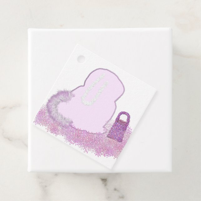 Funkelnd Ostersonnenkorb mit Blume Geschenkanhänger (Beispiel)