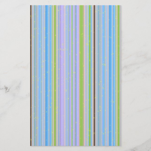 Funkelnd Pastellstreifen Briefpapier (Vorderseite)