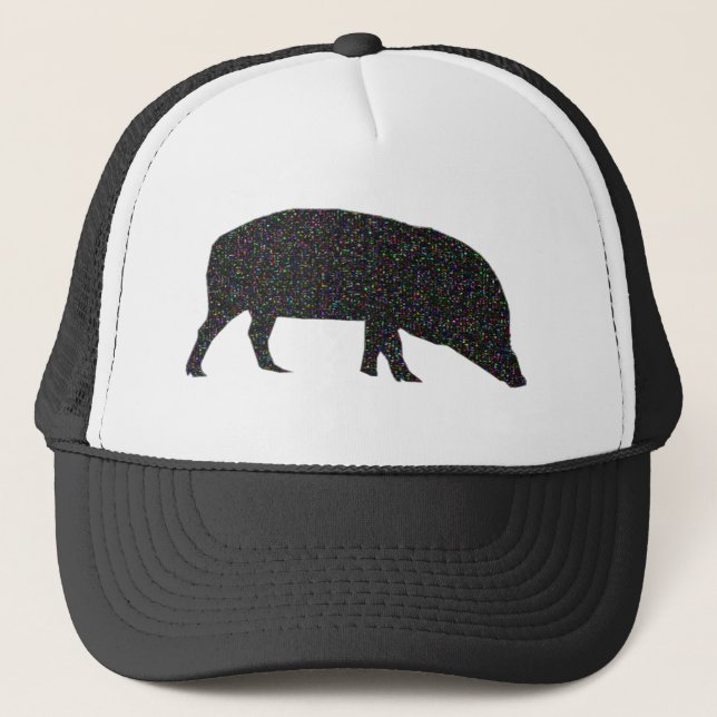 Funkelnd Pig Hat Truckerkappe (Vorderseite)
