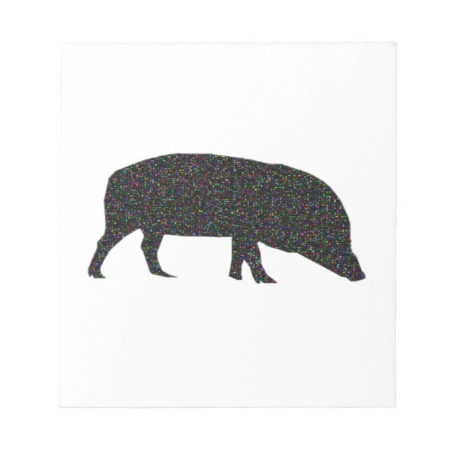 Funkelnd Pig Notepad Notizblock (Vorderseite)