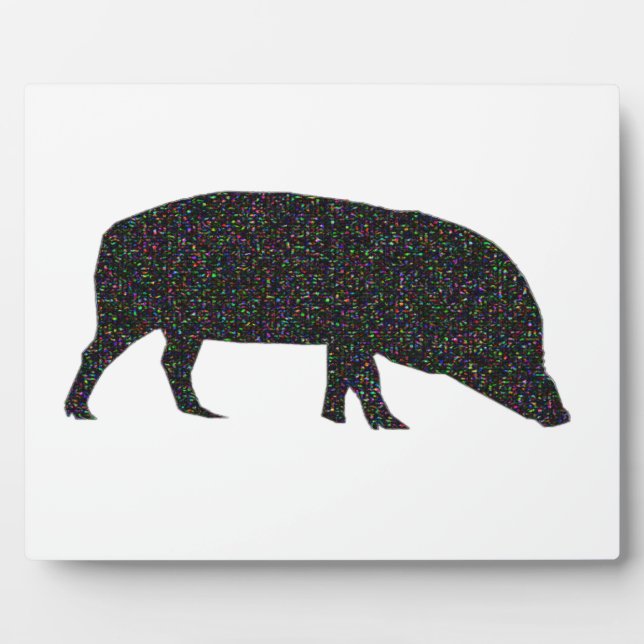 Funkelnd Pig Plaque Fotoplatte (Vorderseite)