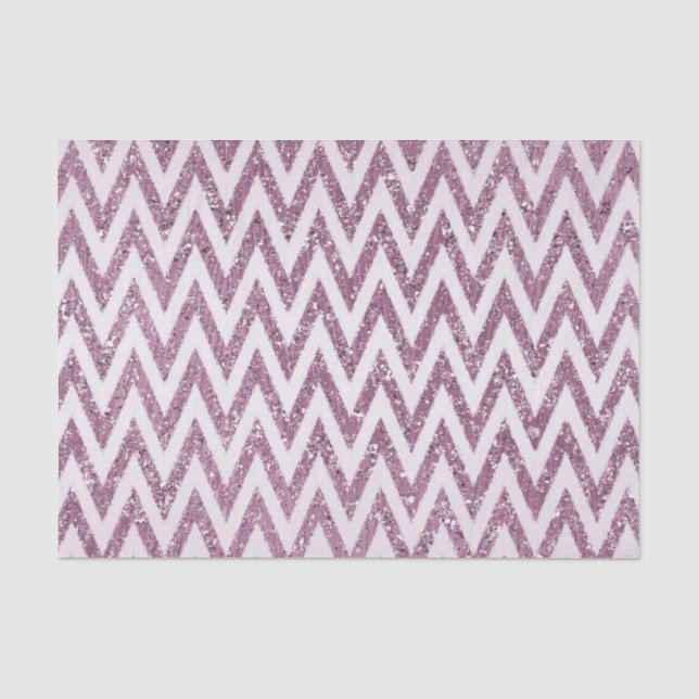 Funkelnd Pink Glittery Zickzack Seidenpapier (Vorderseite)