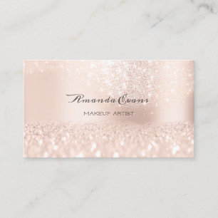 Funkelnd Pink Glitzer Makeup Artist Beauty Blogger Terminkarte