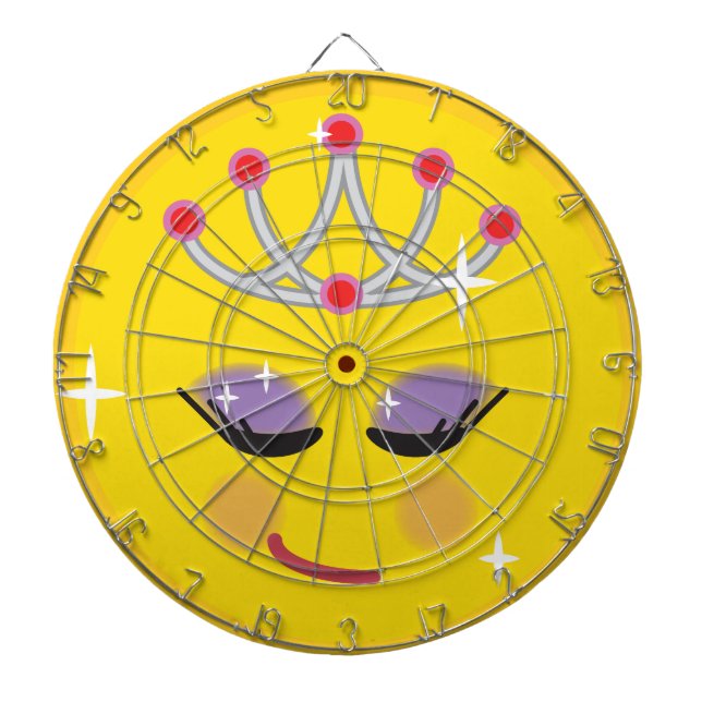Funkelnd Princess Emoticon Dartscheibe (vorne)