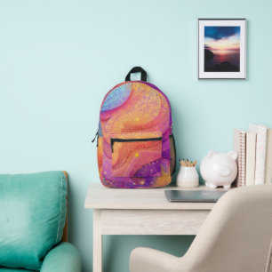 Funkelnd Rainbow Mandala Bedruckter Rucksack