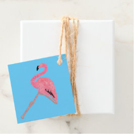 Funkelnd rosa Flamingo Geschenkanhänger