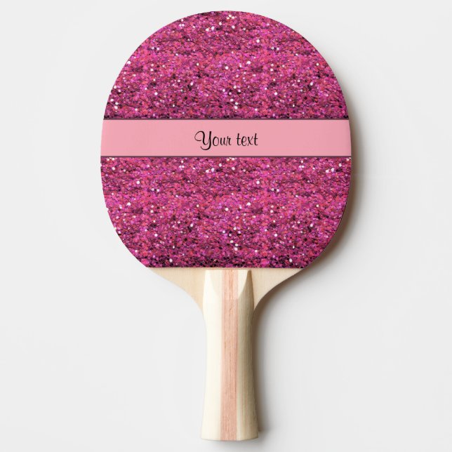 Funkelnd rosa Glitzer Tischtennis Schläger (Vorderseite)