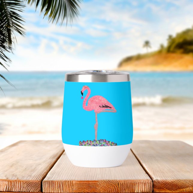 Funkelnd rosa Hanukkah-Flamingo-Strand (Strand (gedreht))