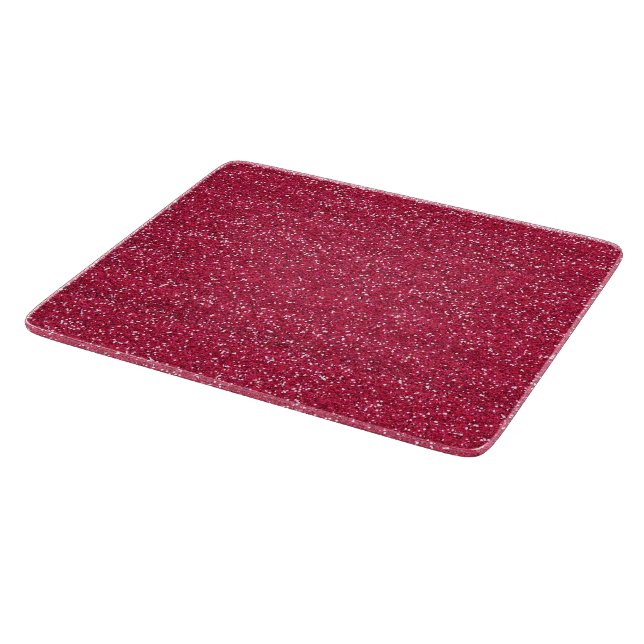 Funkelnd rosa u. silberner Glitzer Schneidebrett (Ecke)