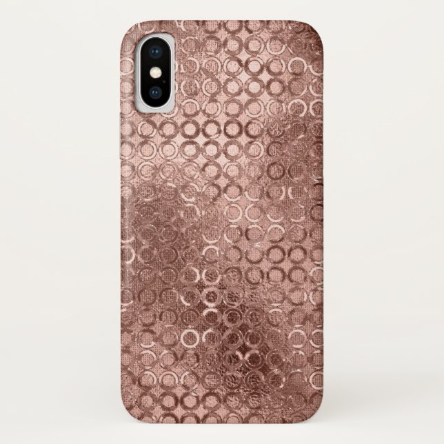 Funkelnd Rose Gold Circles Pink Luxury Sparkon Case-Mate iPhone Hülle (Rückseite)