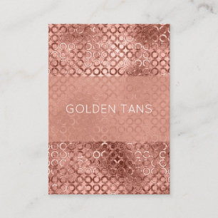 Funkelnd Rose Gold Circles Pink Luxury Sparkon Visitenkarte