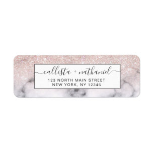 Funkelnd Rose Gold Glitzer Marble Ombre