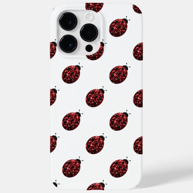 Funkelnd roter Marienkäfer Marienkäfer Muster Case-Mate iPhone Hülle (Rückseite)
