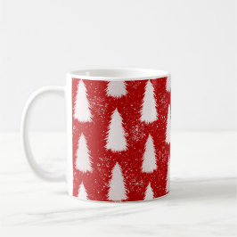 Funkelnd Schneeflocken & Bäume Weihnachten Kaffeetasse