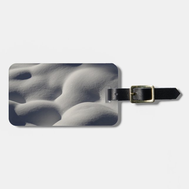 Funkelnd Schneemönge Abstrakte Natur Gepäckanhänger (Vorderseite horizontal)