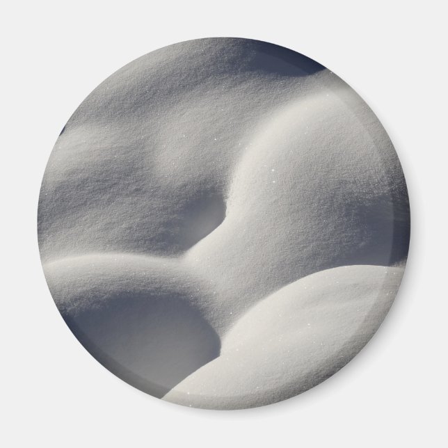 Funkelnd Schneemönge Abstrakte Natur Magnet (Vorne)
