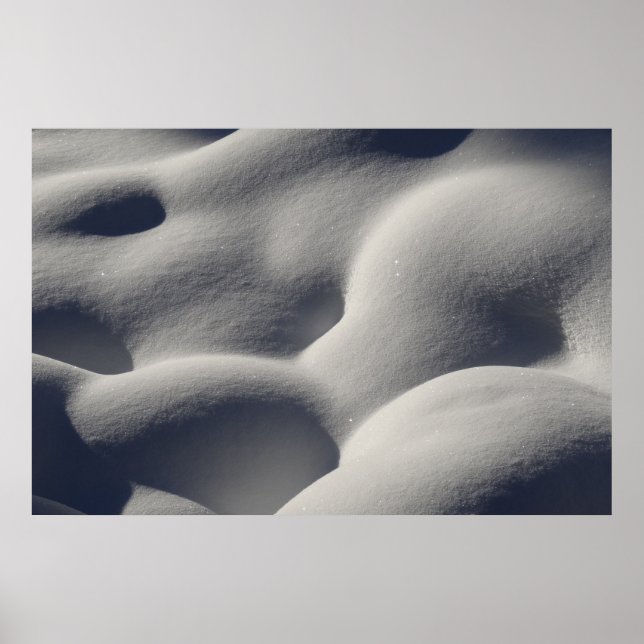 Funkelnd Schneemönge Abstrakte Natur Poster (Vorne)