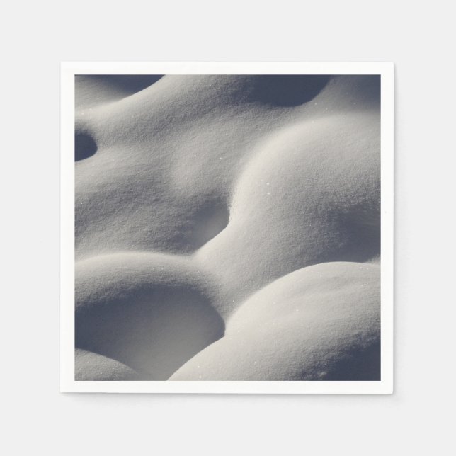 Funkelnd Schneemönge Abstrakte Natur Serviette (Vorderseite)