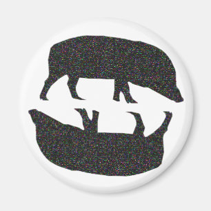 Funkelnd Schweinefleisch Magnet