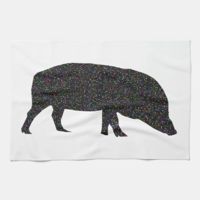Funkelnd Schweineküchen Handtuch (Horizontal)