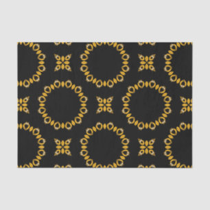 Funkelnd Shiny Luxus Elegantes Gold & Schwarz Must Seidenpapier