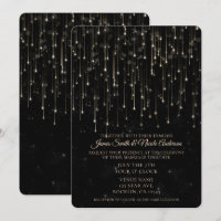 Funkelnd Shooting Stars Black Chic Moderne Hochzei
