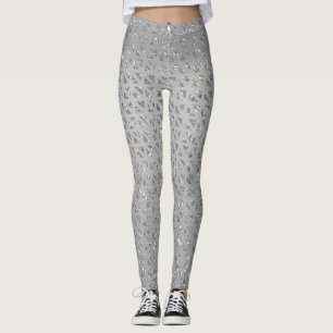 Funkelnd Silber-Leggings Leggings
