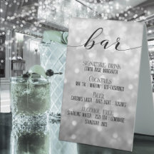 Funkelnd Silver Bokeh Bar Signature Cocktails Zeic