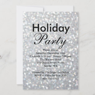 Funkelnd Silver Holiday Unternehmenseinladung Einladung