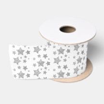Funkelnd Silver Stars Weihnachtsmuster auf Weiß