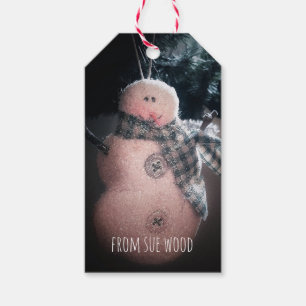 Funkelnd Snowman-Name-Geschenk-Umbauten Geschenkanhänger
