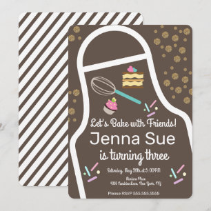 Funkelnd Sprinkle Cupcake zum Geburtstag Einladung