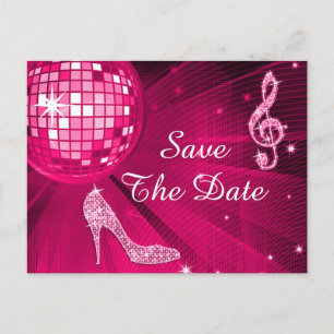 Funkelnd Stiletto Heel 80. Geburtstag Save the Dat Ankündigungspostkarte