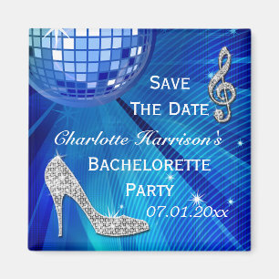Funkelnd Stiletto Heel Bachelorette Save the Date Magnet