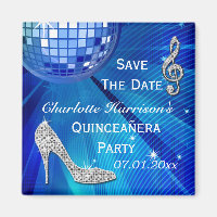 Funkelnd Stiletto Heel Quinceañera Save the Date