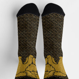 FUNKELND THANG ROUGH CHOW Imitate Metallsocken Socken