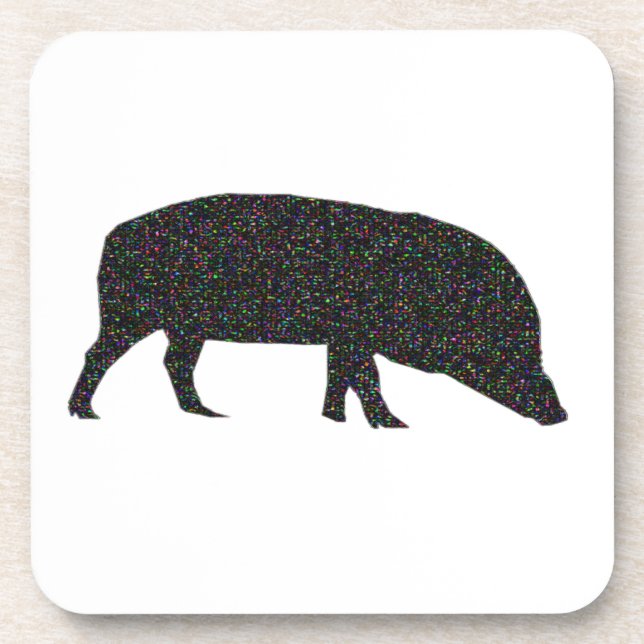 Funkelnd Untersetzer Pig Cork (Vorderseite)