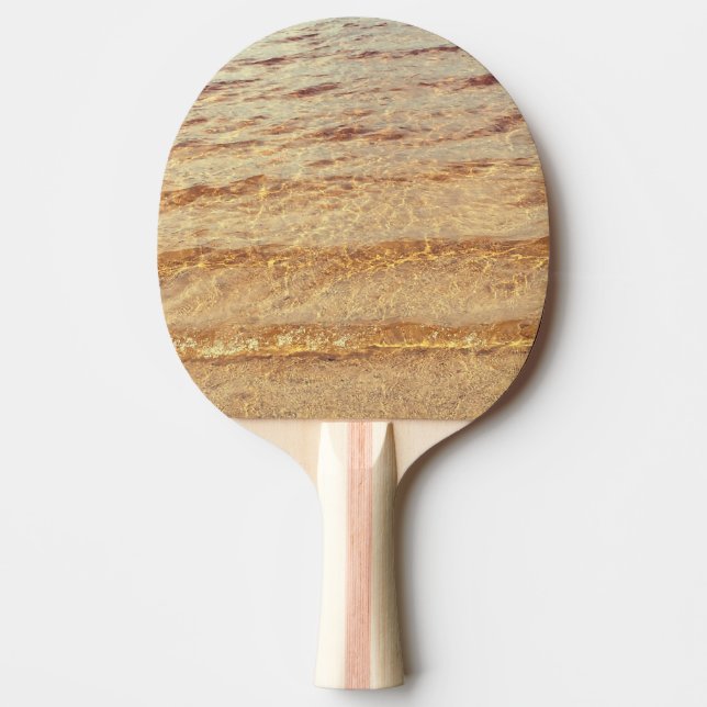 Funkelnd Wasser Sandstrand Cooles Sommergeschenk Tischtennis Schläger (Vorderseite)