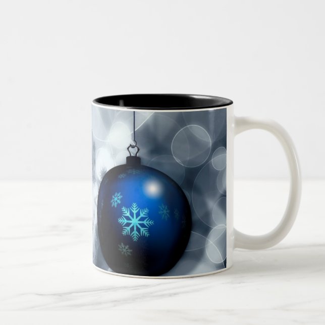 Funkelnd Weihnachten Zweifarbige Tasse (Rechts)