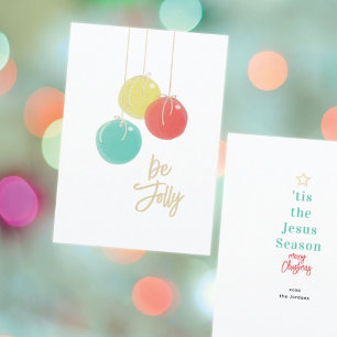 Funkelnd Weihnachtsbälle Flat Card