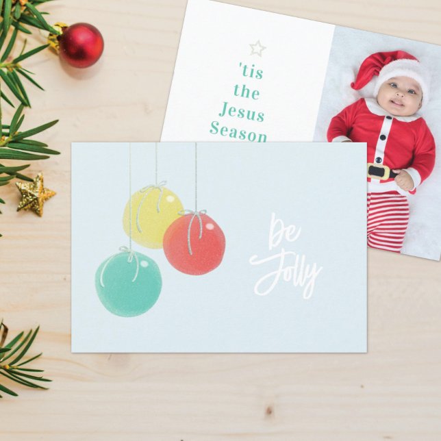 Funkelnd Weihnachtsbälle Foto Weihnachtskarte Einladung (Von Creator hochgeladen)