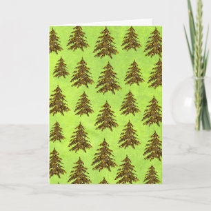 Funkelnd Weihnachtsbaum auf abstraktem Papier Feiertagskarte