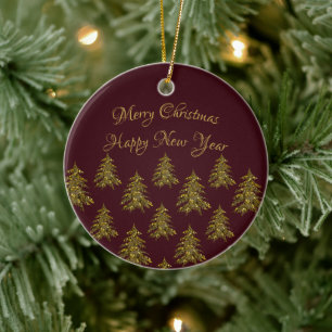 Funkelnd Weihnachtsbaum auf dem Weihnachtsmarkt Keramik Ornament