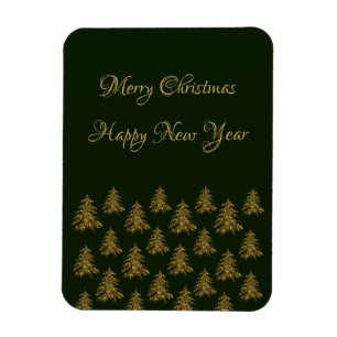 Funkelnd Weihnachtsbaum auf grünem Weihnachten Magnet