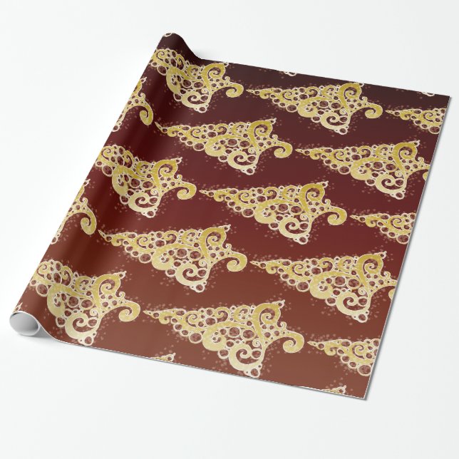 Funkelnd Weihnachtsbaum Geschenkpapier (Ungerollt)