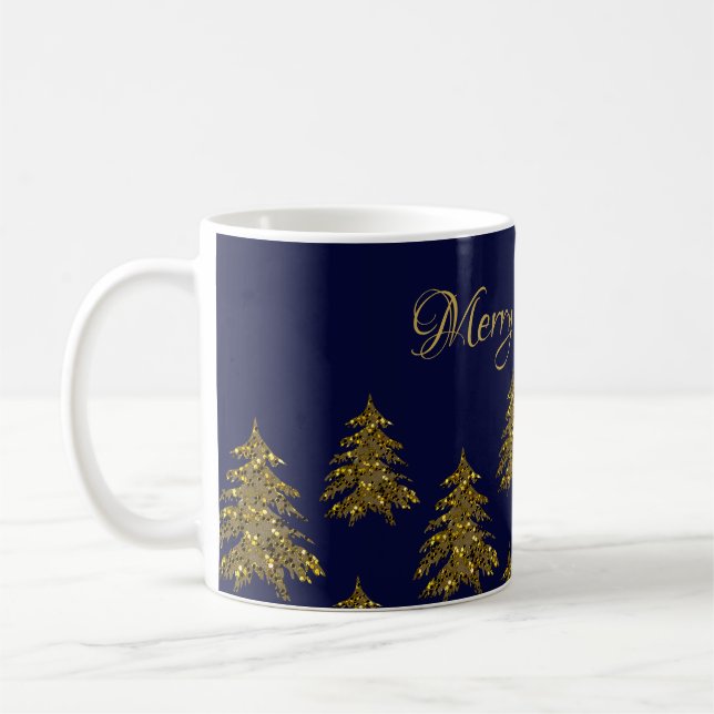 Funkelnd Weihnachtsbaum Kaffeetasse (Links)