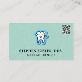 Funkelnd Zahnsymbol | QR-Code Visitenkarte