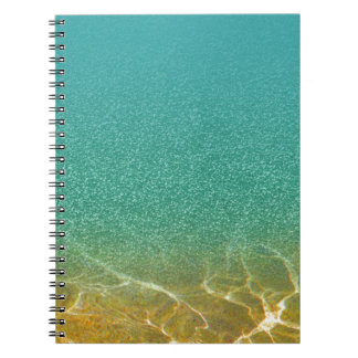Funkelnde aquamarine Blau-und Notizblock