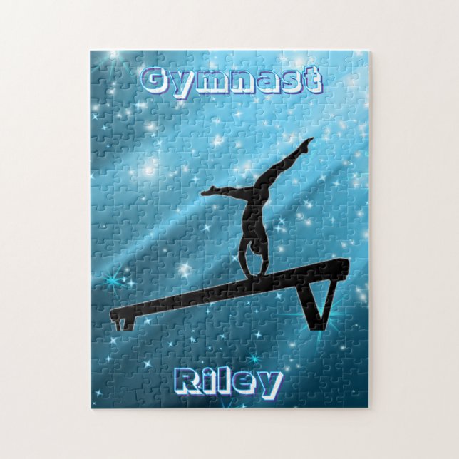 Funkelnde Blaue Turnerpose (Vertikal)