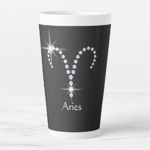 Funkelnde Diamanten Widder Symbol  Milchtasse